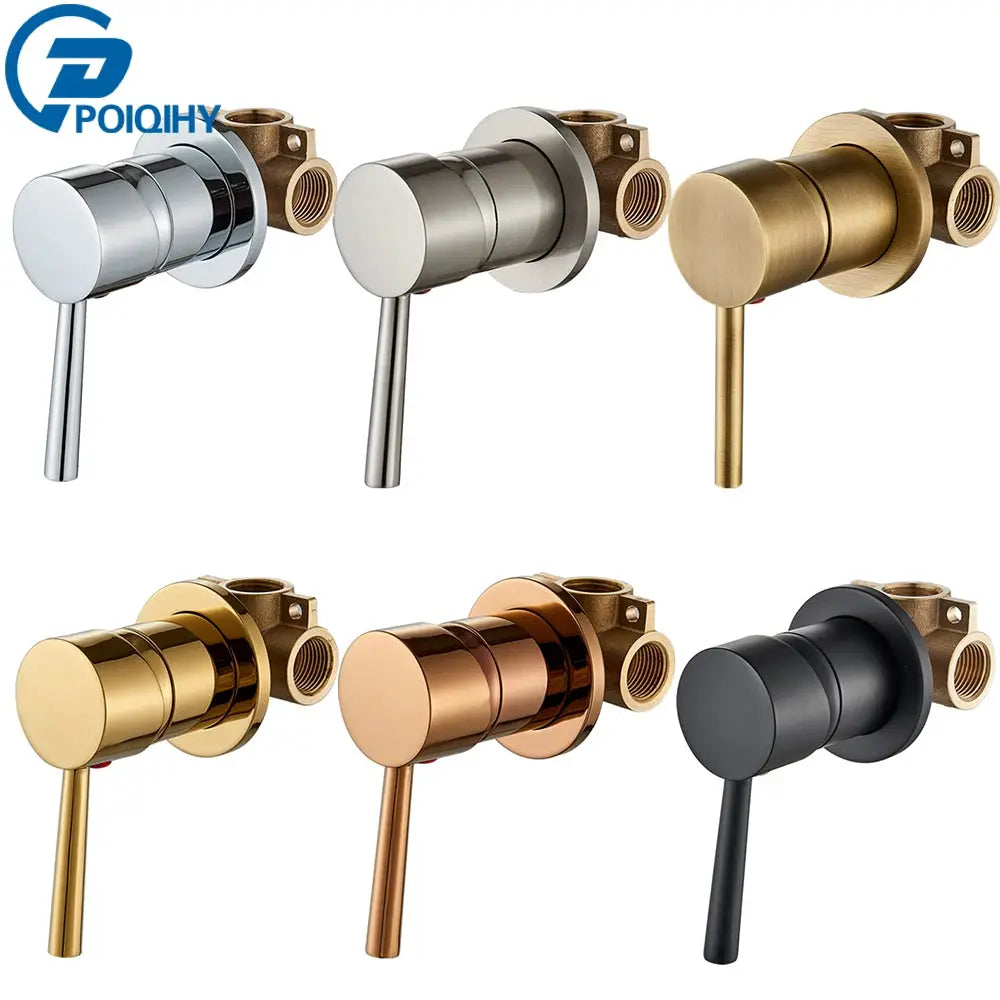 Mixer tap set with concealed dual-function hot/cold valve in six finishes.