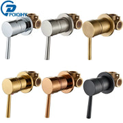 Mixer tap set with concealed dual-function hot/cold valve in six finishes.