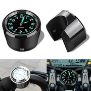 TrailForge Aluminum Quartz Handlebar Mount Watch Luminous Waterproof Time Display For Motorcycles Scooters Bicycles