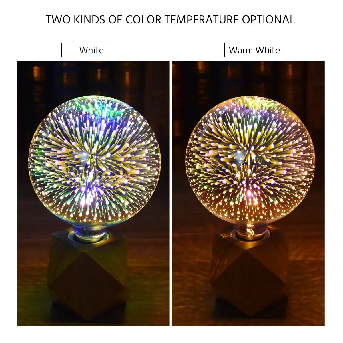 Simples Market 3D star fireworks night light lamp, E27, white and warm white options, 2 variants