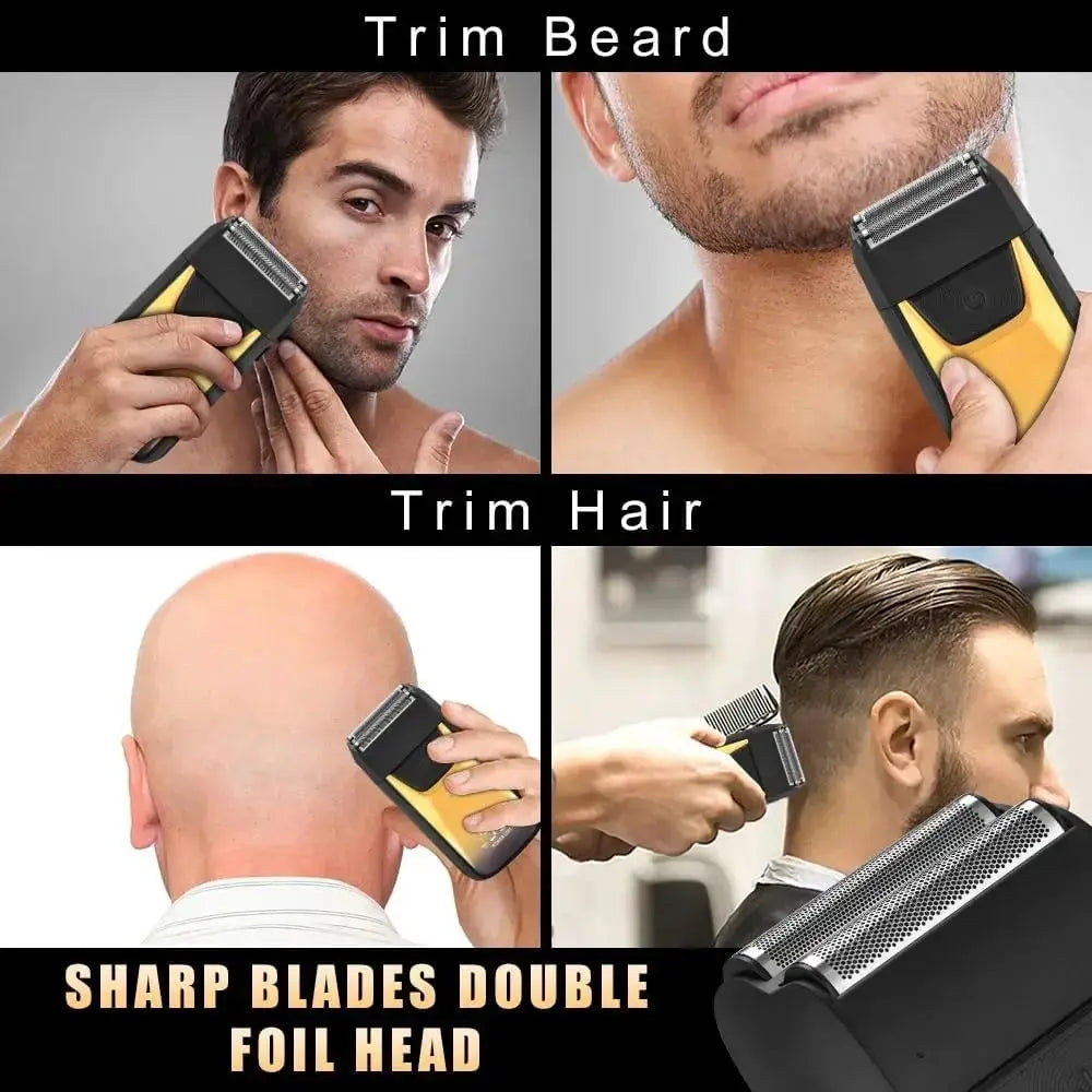 Simples Market professional hair clipper and trimmer set; cordless yellow and black design for beard and hair trimming
