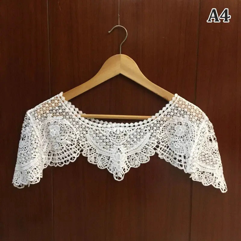 LunaFleur Sunflower Lace Knit Shawl Wrap For Bridal And Evening Wear Elegant Hollow Out Crochet Capelet