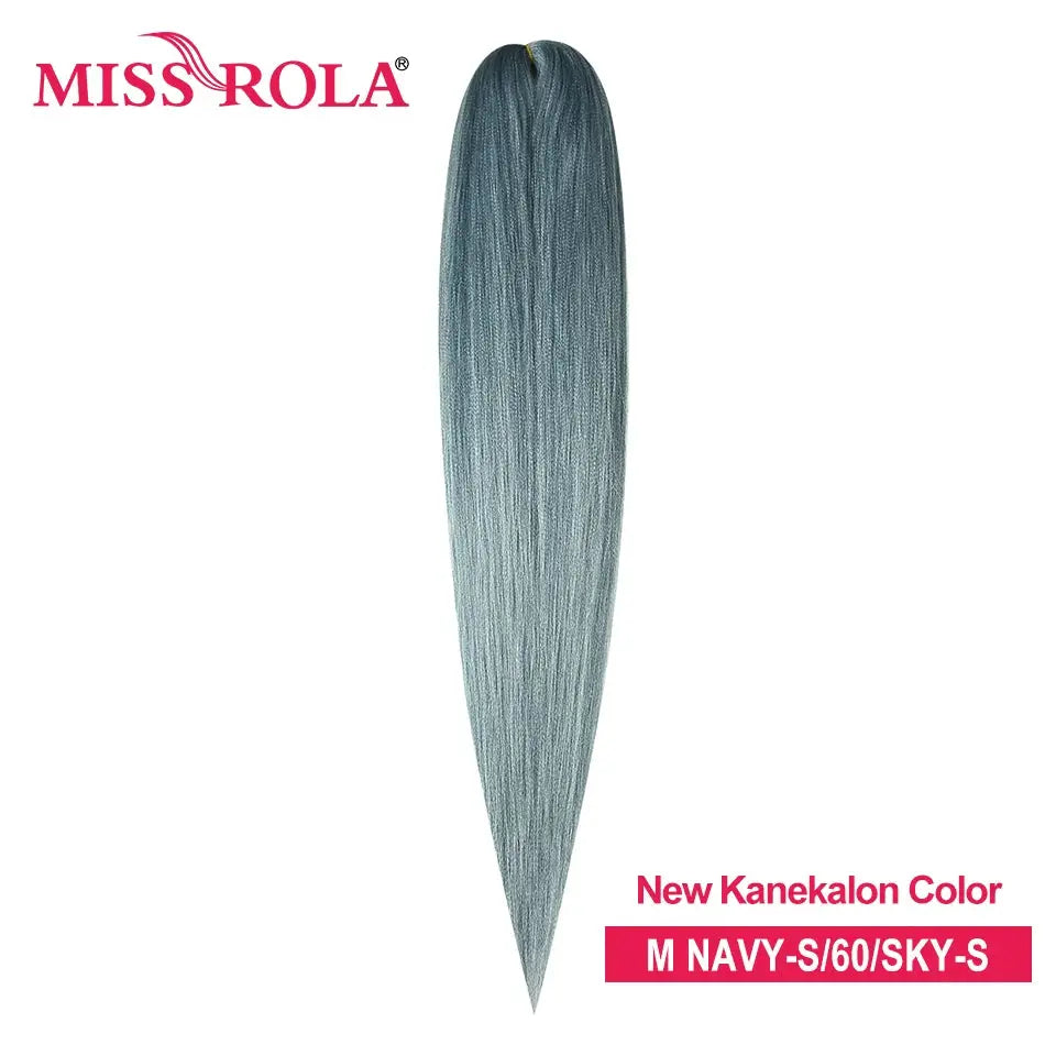 Miss Rola synthetic jumbo braiding hair, Kanekalon EZ Twist in navy-sky color