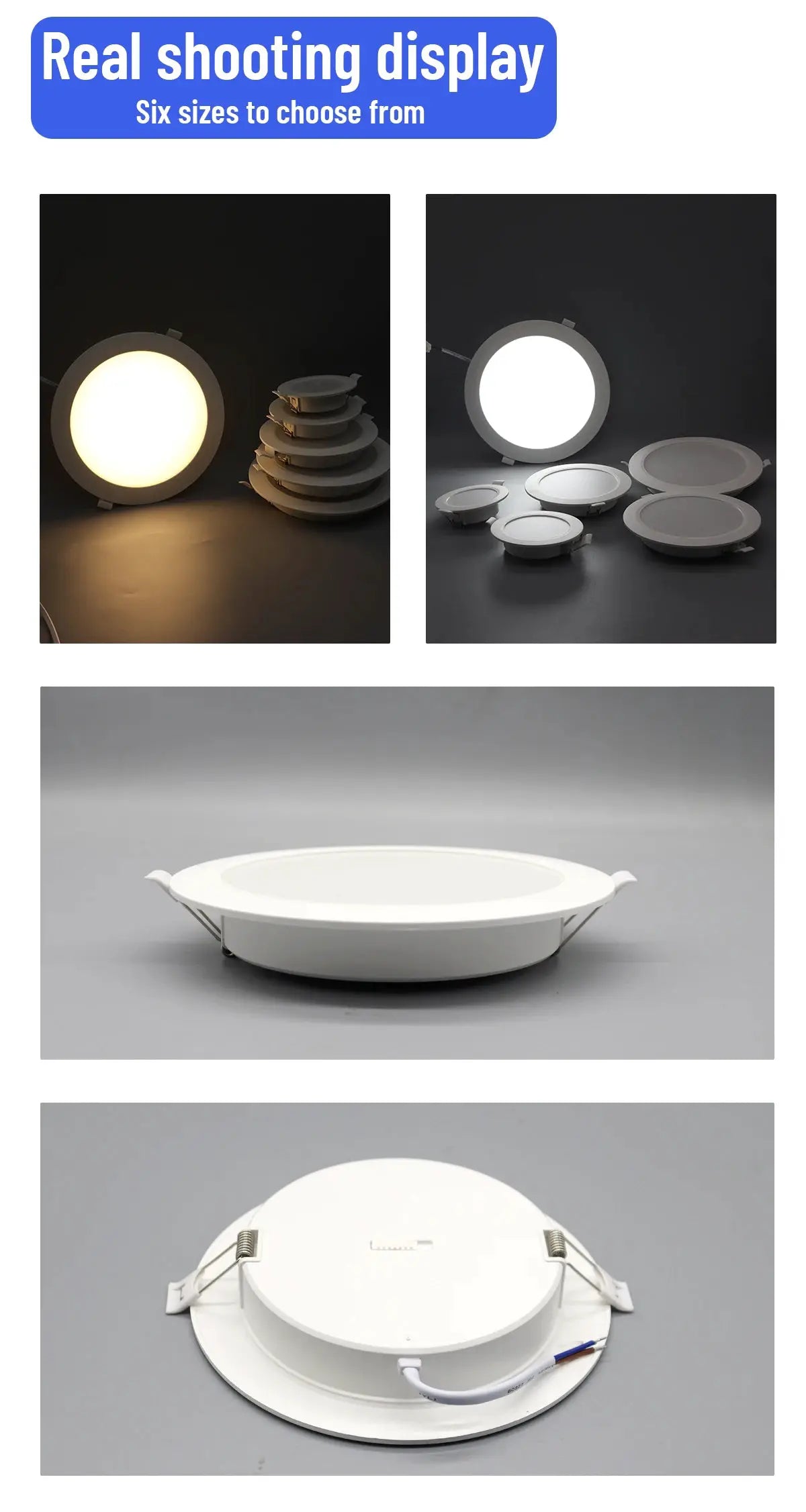 Simples Market LED ceiling spotlight, 7W, 110-220V, embedded, 3 CCT (3000K/4000K/6000K), adjustable 90°