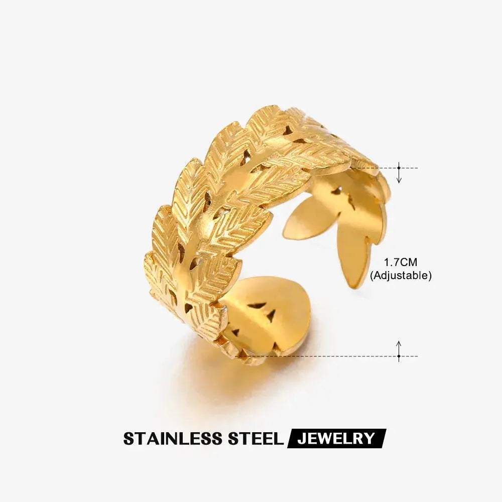 316L Stainless Steel Shell Rings For Women Adjustable Gold Color Little Star Open Rings Jewelry For Weddings Trendy