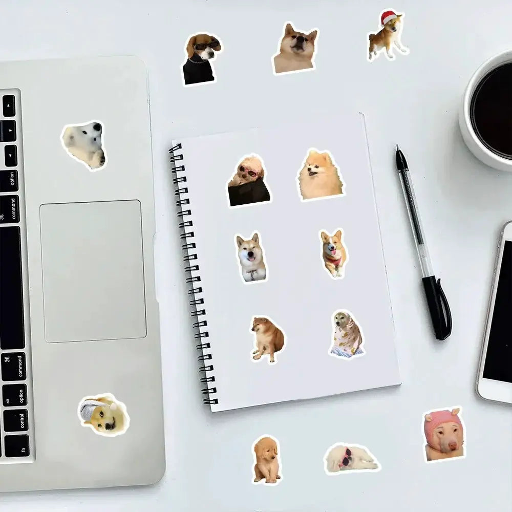 Funny Dog Stickers Cartoon Cute Decals 10 100 1000 Pcs Pack For Laptops Phones Luggage Cars Bikes And More