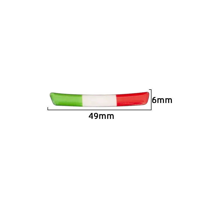 Gear shift panel Italian flag sticker for Alfa Romeo Giulia/Stelvio interior trim, 49x6 mm, Simples Market