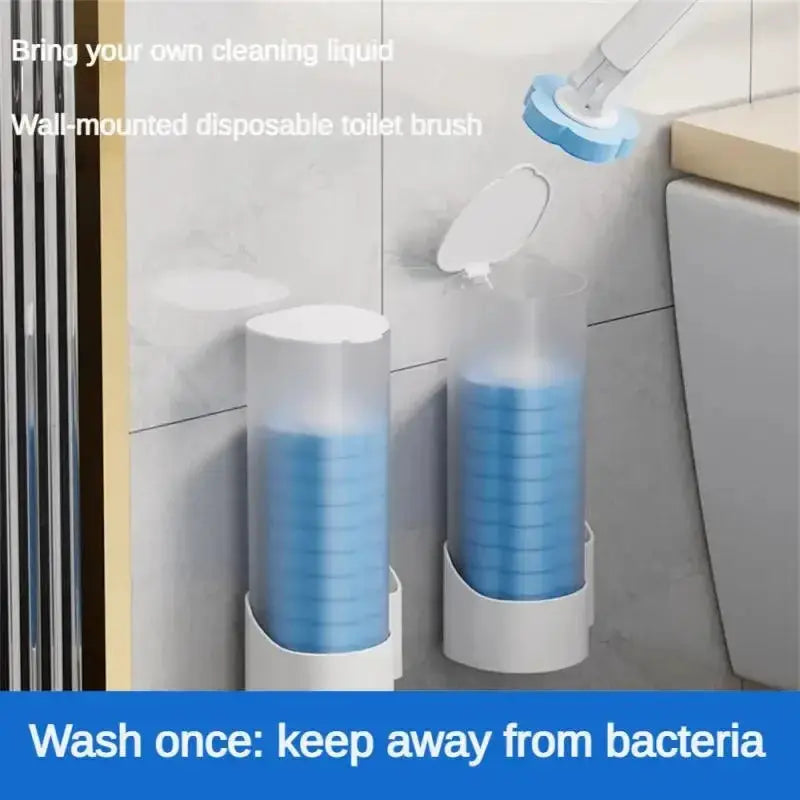 EcoClean Disposable Wall Mounted Toilet Brush With Hygienic Fast Dry Hollow Design Odor Prevention