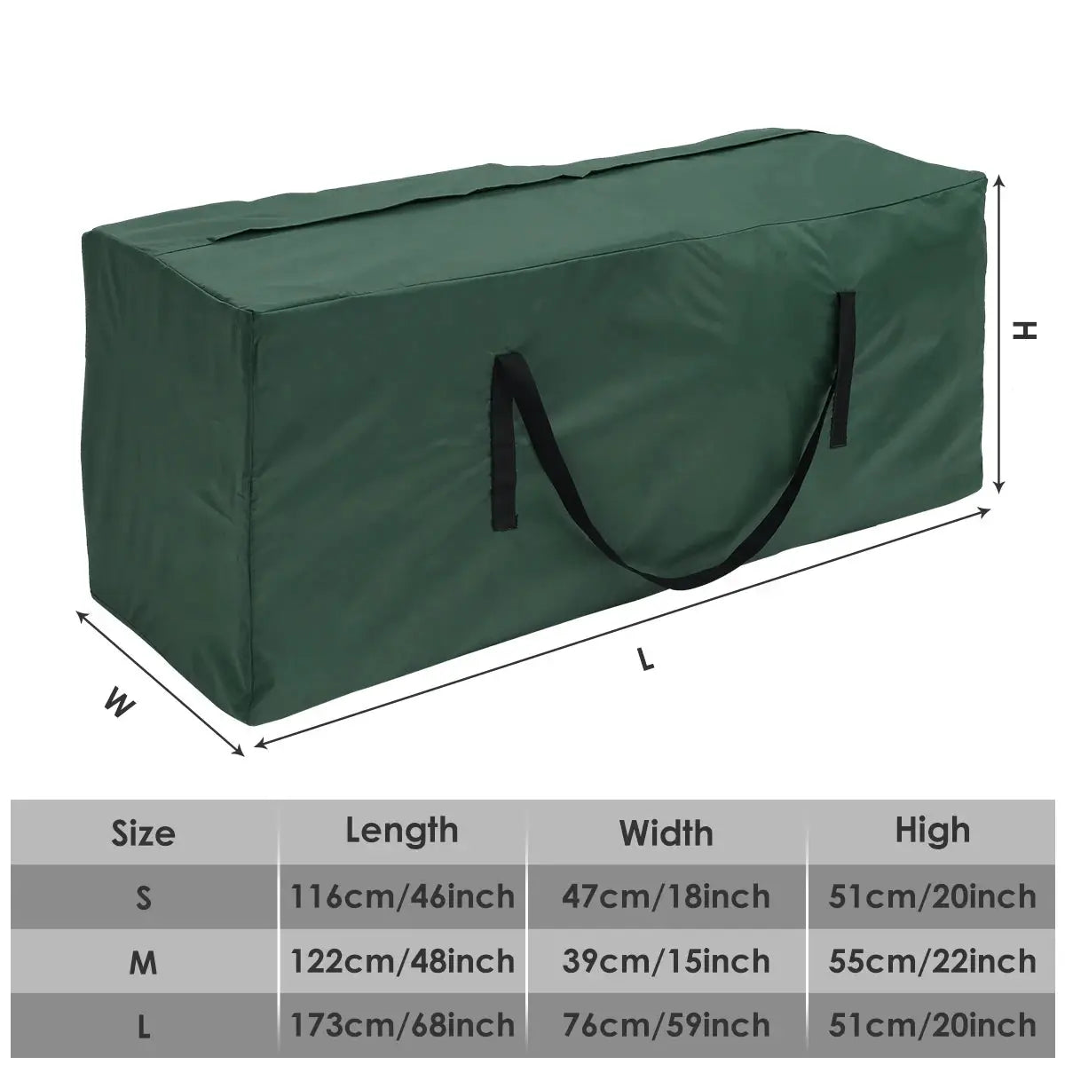 EverGuard 210D Oxford Cushion Storage Bag Large Capacity Outdoor Furniture Cover Waterproof Dustproof Protection
