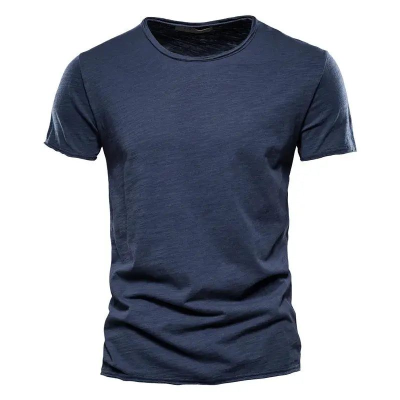 100 Percent Cotton Mens T Shirt Short Sleeve O Neck Solid Casual Tee For Fitness Summer Home Wear