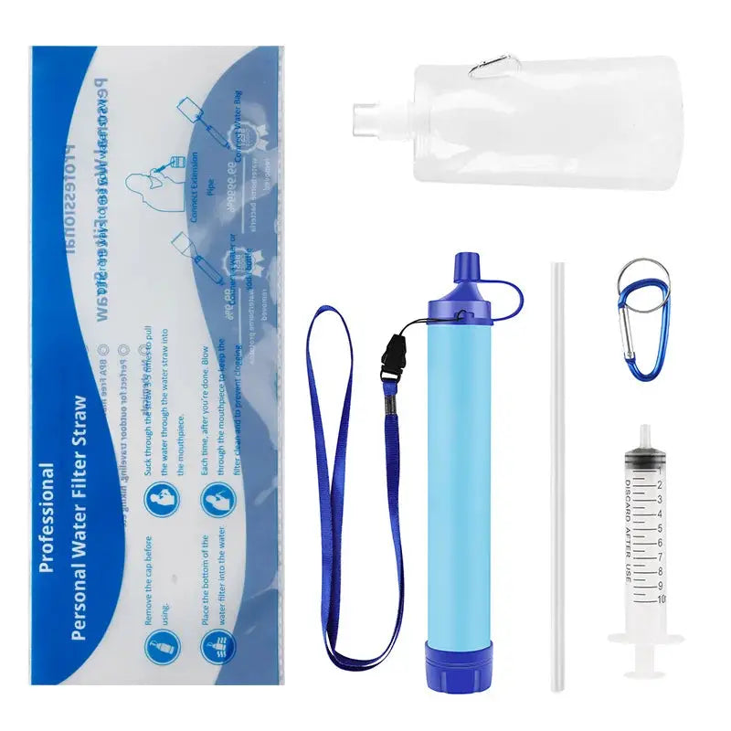 Outdoor Water Purifier Portable Survival Water Filter For Camping Hiking Emergency Preparedness