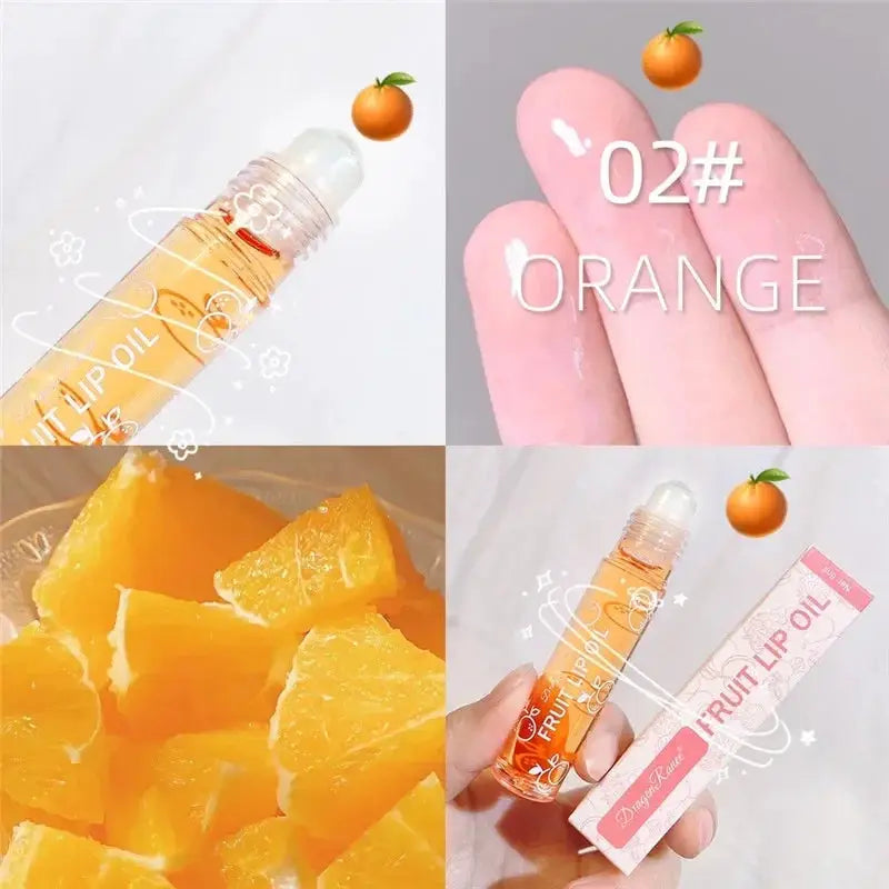 Fruit Lip Gloss Clear Lip Oil Moisturizing Lip Line Reduction Nourishes Lips Waterproof Long Lasting Liquid Lip Cosmetics