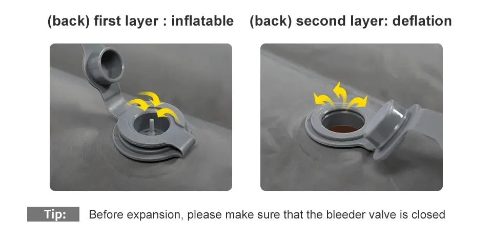 Ultralight self-inflating air mattress with inflate/deflate valve — Simples Market