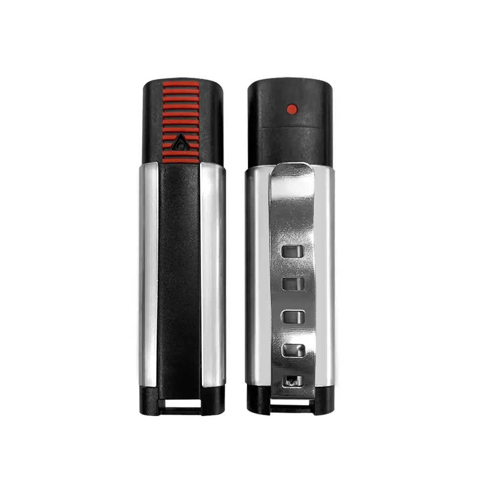 Simples Market Sommer 4020 TX03-868-4 garage door remote pair, black with red grip and silver panels