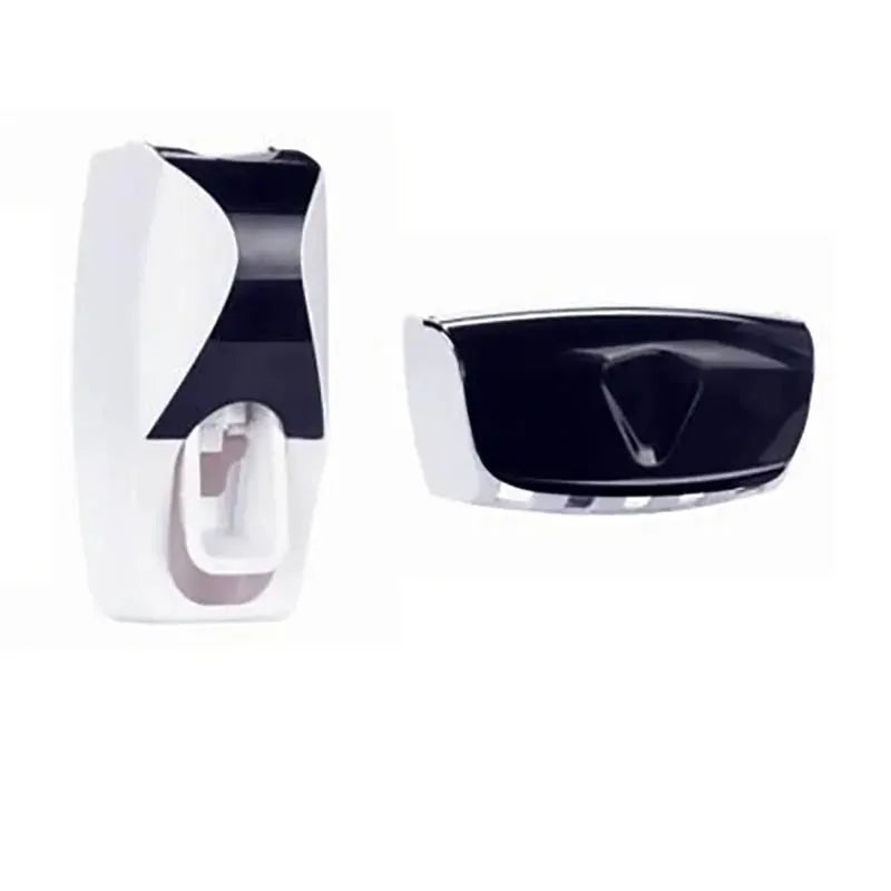 Wall Mounted Toothbrush And Toothpaste Holder Set With Automatic Dispenser And Cup Holder