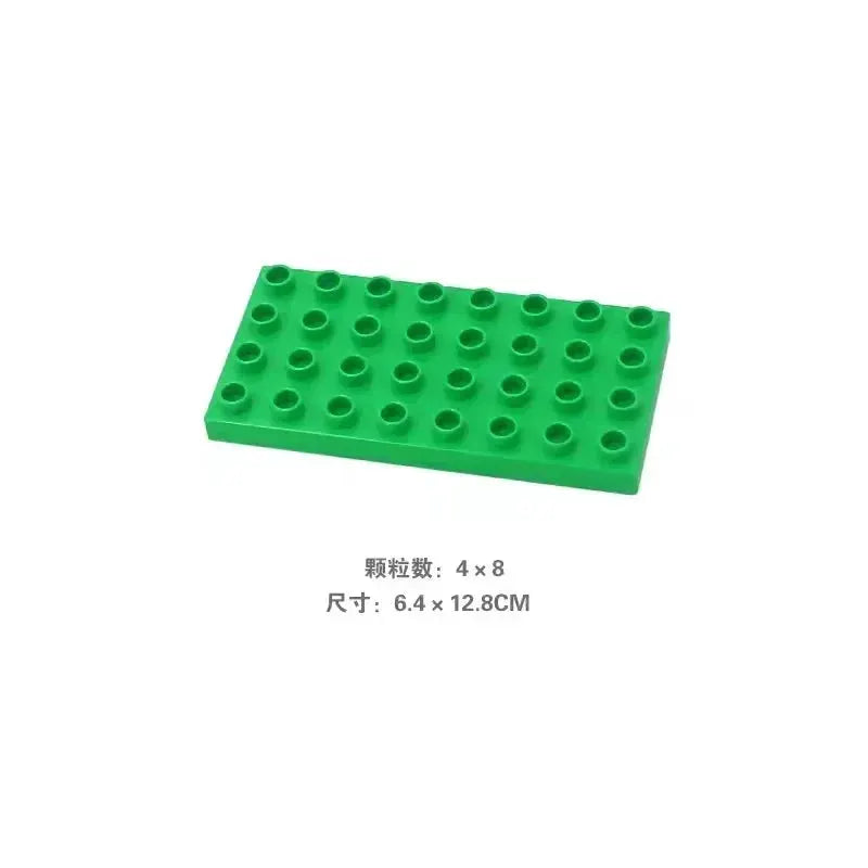 Big Building Blocks Compatible With Large Bricks Road Plates Car Parking Fuel Station Traffic Educational Toys For Kids