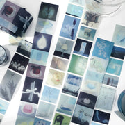 Decorative PET tape roll, 2m, with scenic collage imagery for journaling and scrapbooking.
