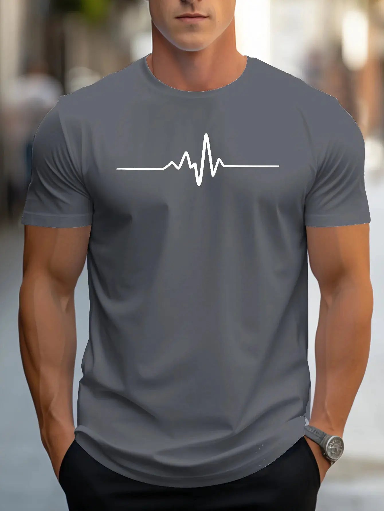 Men's 100 Percent Cotton Graphic Print Short Sleeve Round Neck T Shirt Summer Casual Top