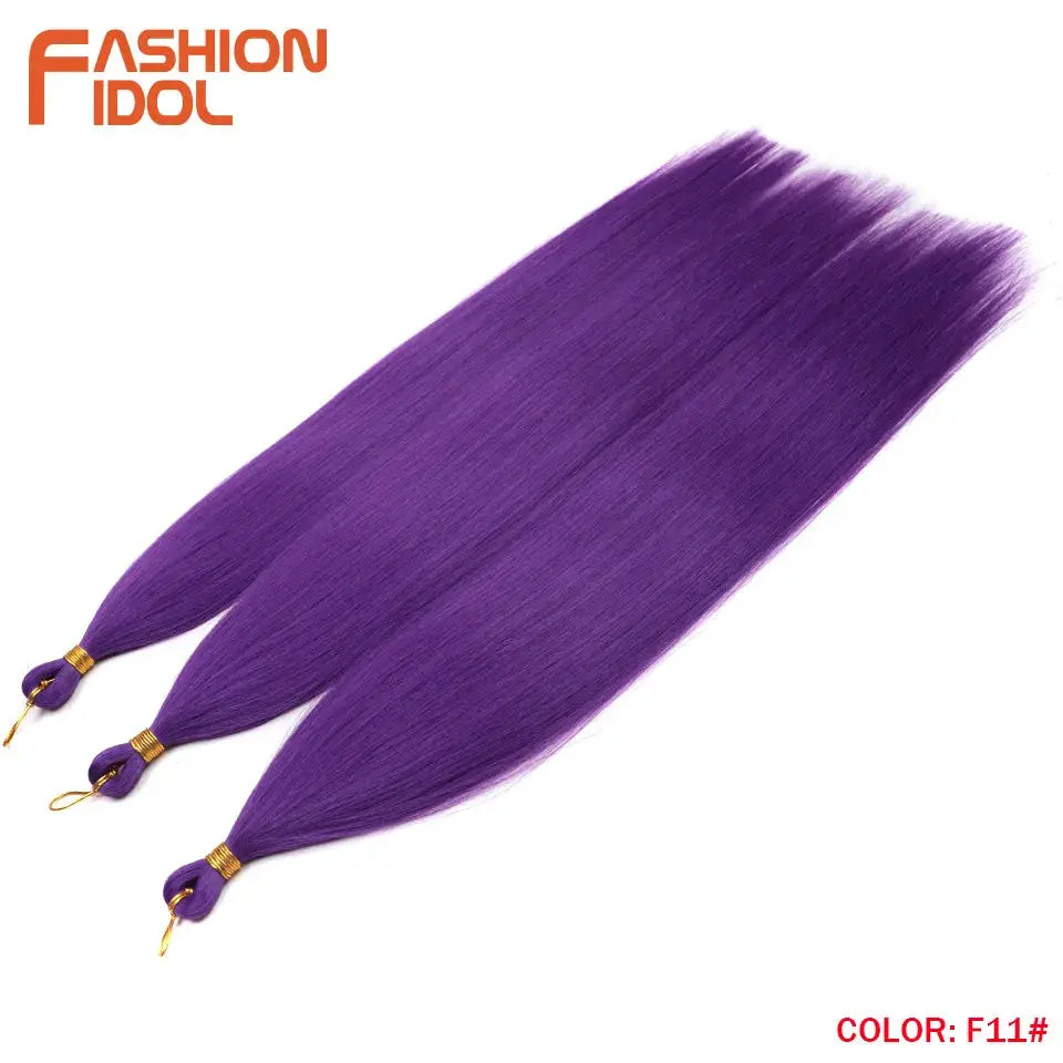 Ariel Straight Pony Hair Bundles 28in, 3pcs, purple synthetic crochet braids by Fashion Idol