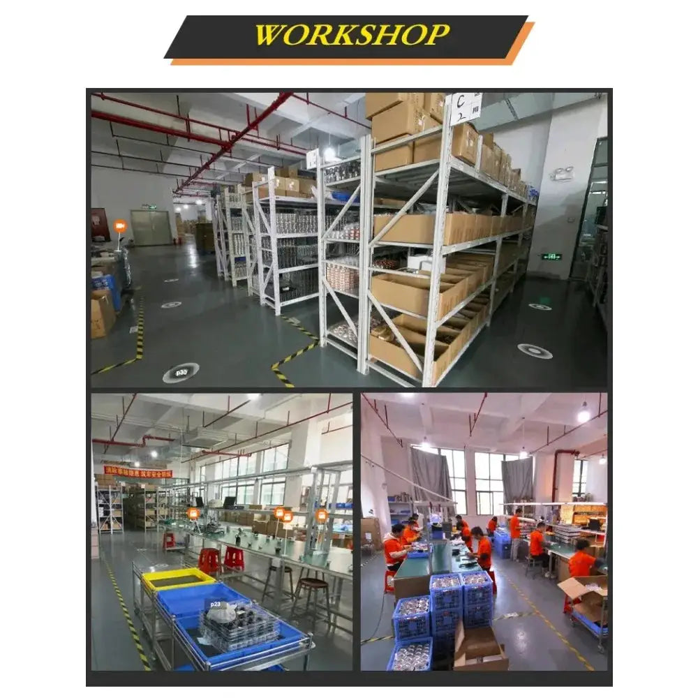 Simples Market E27 wabi-sabi natural hand-woven wicker lampshade factory workshop with metal shelving and workers