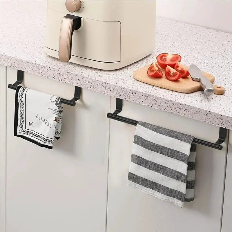 Over Cabinet Towel Rack Stainless Steel Wire Door Hanging Organizer