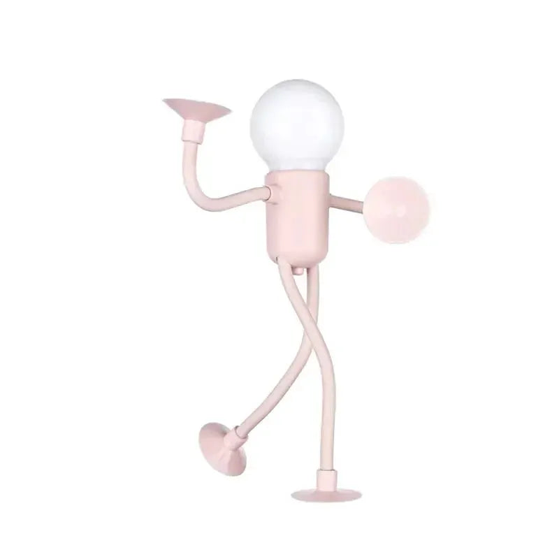 Changeable Shape Funny Sportsman Night Light by Simples Market, pink mini desk lamp with suction base