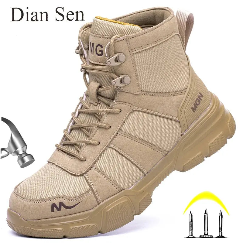 Indestructible Safety Shoes For Men And Women With Steel Toe And Puncture Proof Non Slip Work Boots
