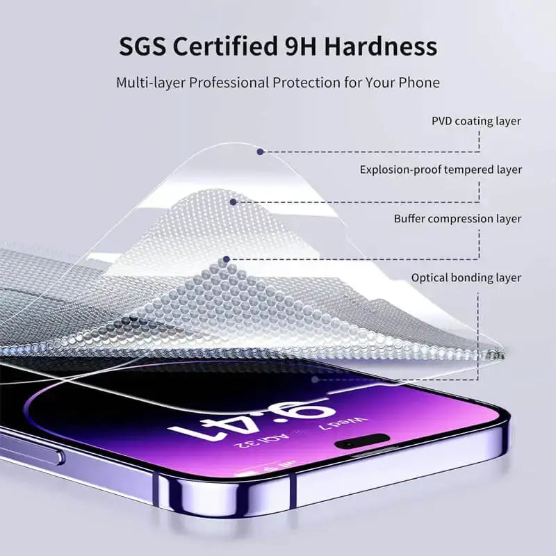 ApexGuard iPhone Tempered Glass Screen Protector Ultra Clear Touch Sensitive Defense For iPhone 11 To 16 Pro Models