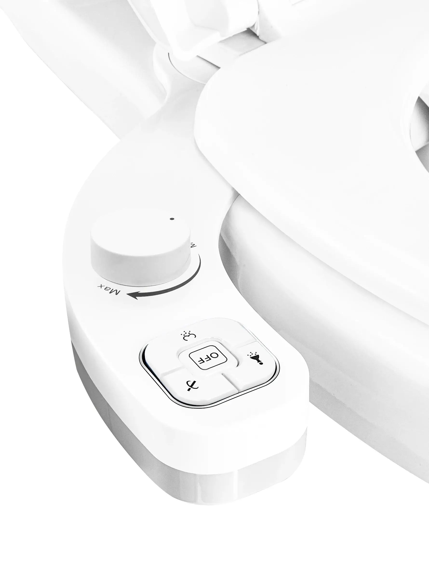 SAMODRA non-electric bidet seat by Simples Market with dual frontal and rear wash nozzles, white