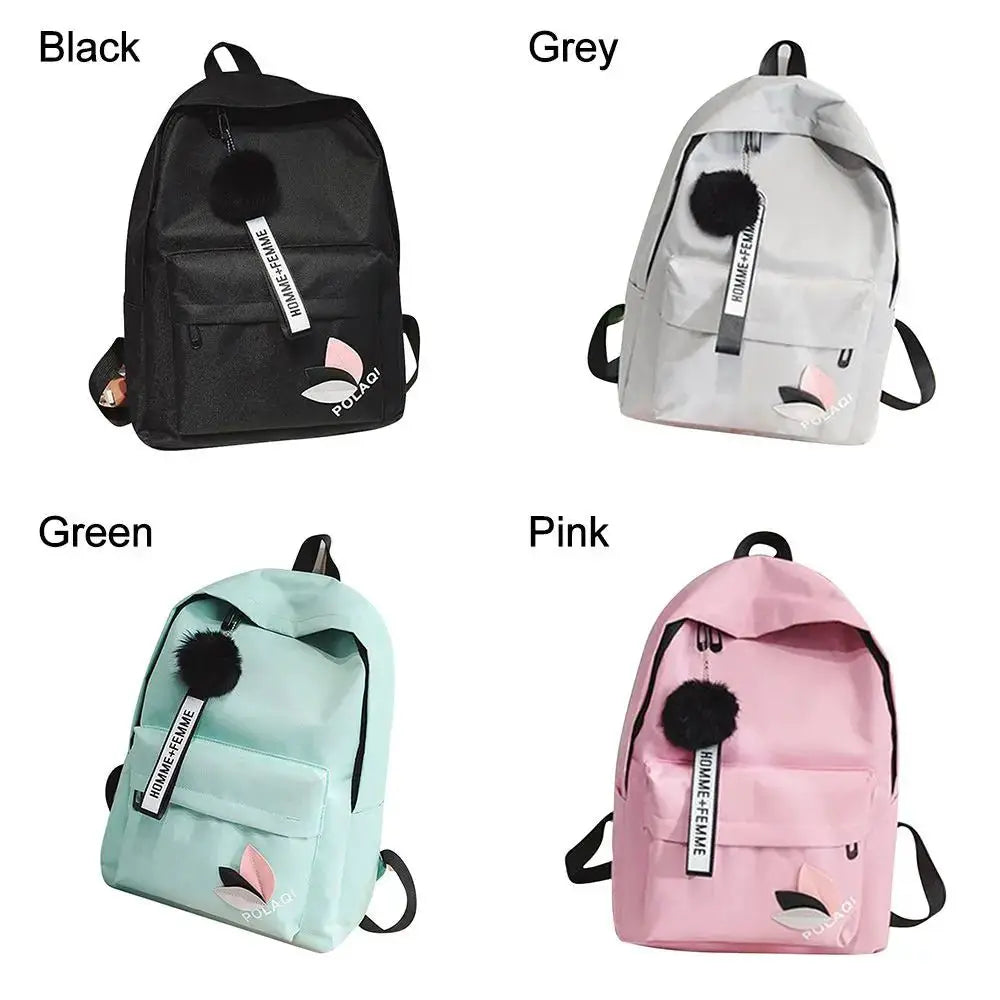 Printed Leaves Large Capacity Student Backpack - Simples Market
