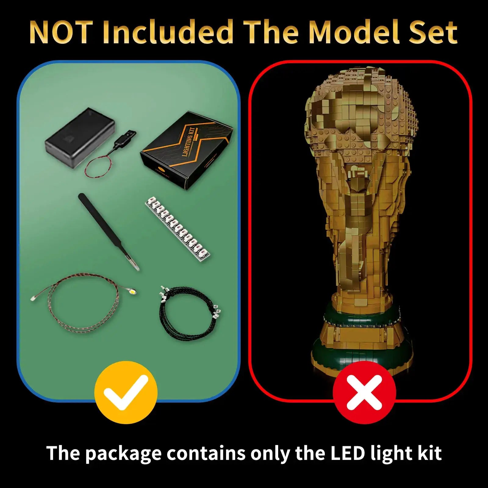 LYBTWF LED Lighting Kit for Lego 43020 FIFA World Cup Building Blocks