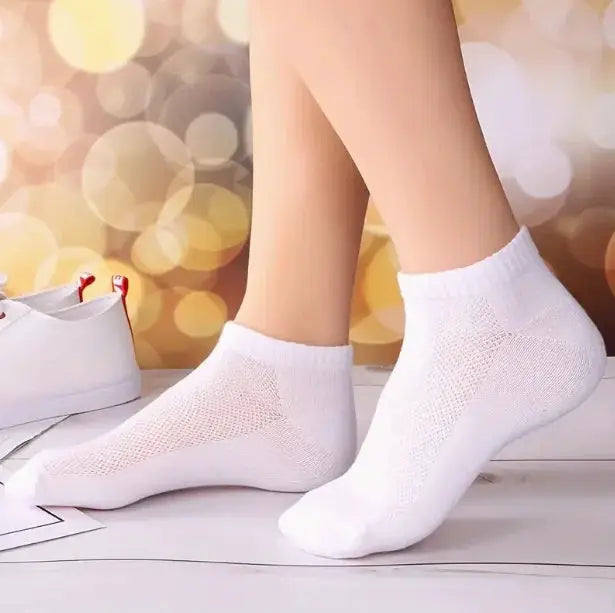 Unisex Summer Mesh Ankle Running Socks Black White Gray Breathable Thin Low Cut No Show For Women And Men