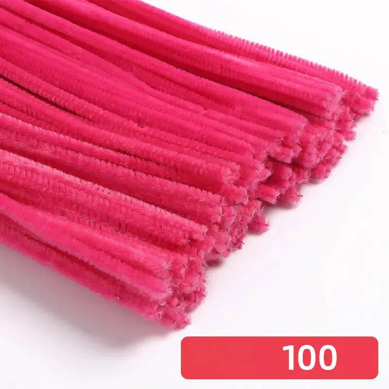 100 Count 30cm Chenille Stems Pipe Cleaners For Kids Crafts Educational Toys Colorful Bulk DIY Craft Supplies