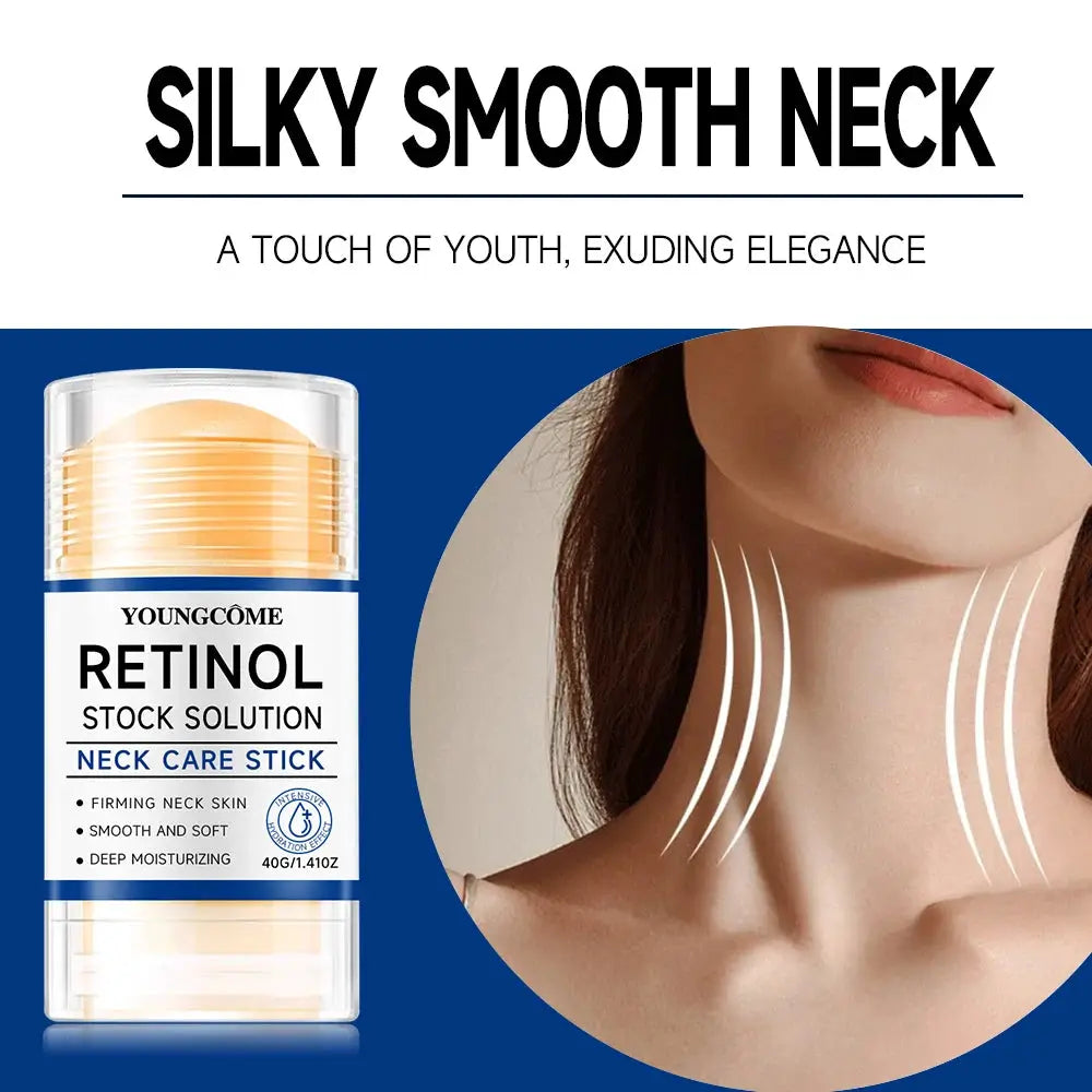 Retinol Neck Care Stick Anti Aging Firming Treatment Hyaluronic Acid Collagen For Wrinkle Reduction Sagging Skin