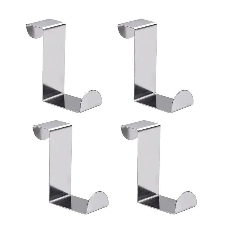 Z Shaped Stainless Steel Bathroom Cabinet Hook For Coats Keys Kitchen Utensils Rear Hanger Organizer