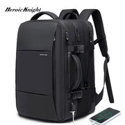 Heroic Knight Travel Backpack Men Business Backpack School Expandable USB Bag Large Capacity 15.6 Laptop Waterproof Backpack Bag - Simples Market