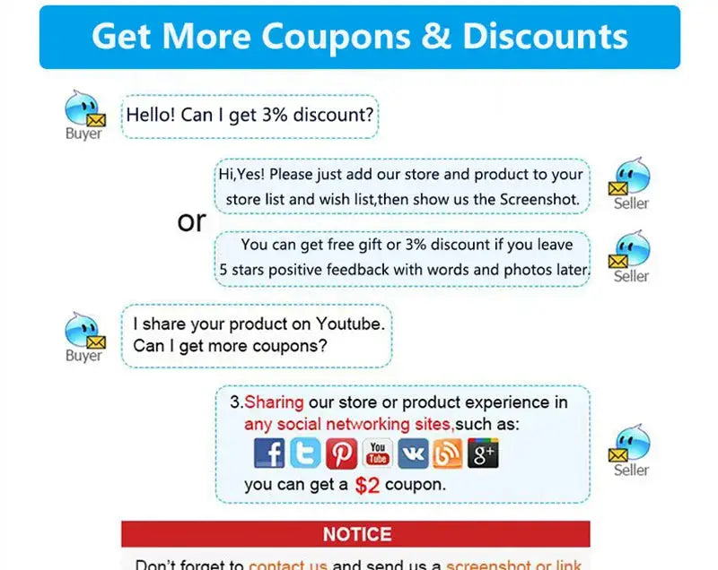 Passport holder promo banner by Simples Market offering coupons and discounts; blue header and social icons.