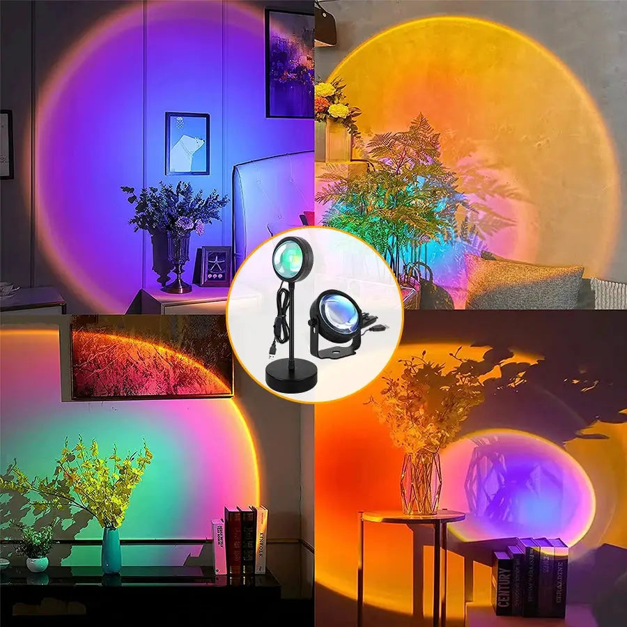 Simples Market smart sunset lamp projector with USB and RGB lighting for room decor