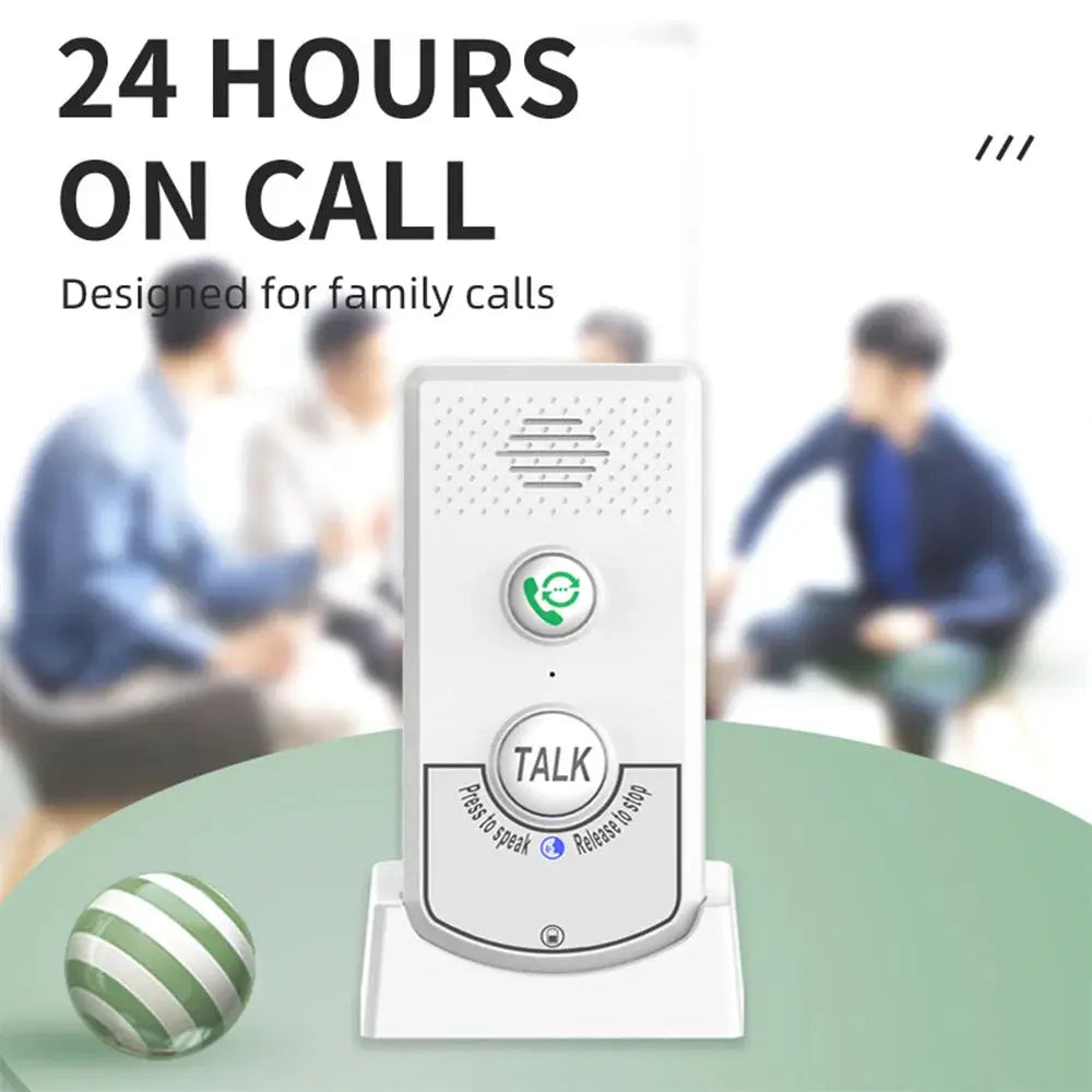 2-pack H8-2T wireless home intercoms by Simples Market with docking base, white
