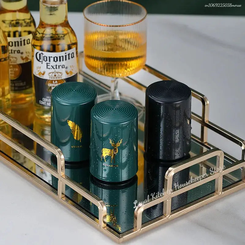 Magnetic Automatic Beer Bottle Opener Stainless Steel One Hand Operation Portable Bar Gadget For Quick Bottle Opening