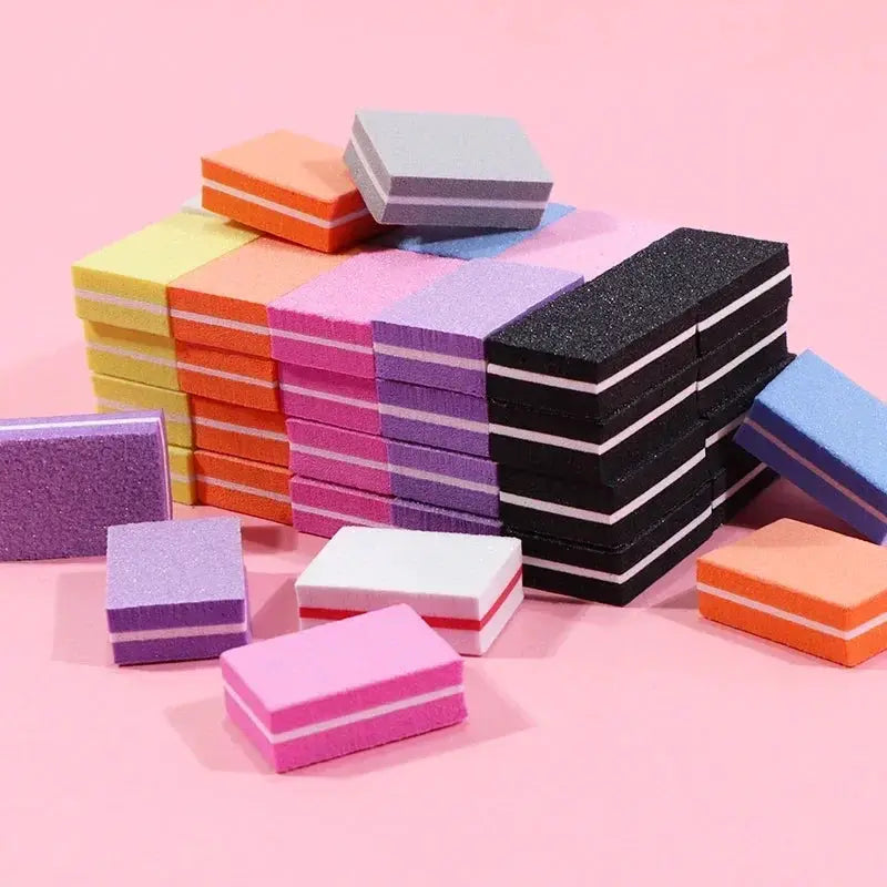 10 To 100 Pcs Mini Buffing Sanding Files Block For Manicure Pedicure Nail Art Buffer Polish Tools
