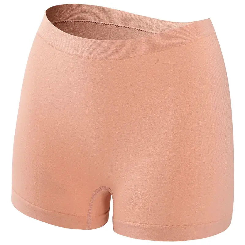 1-pack women's seamless boyshort panties in peach nude, soft stretchy anti-chafing underwear