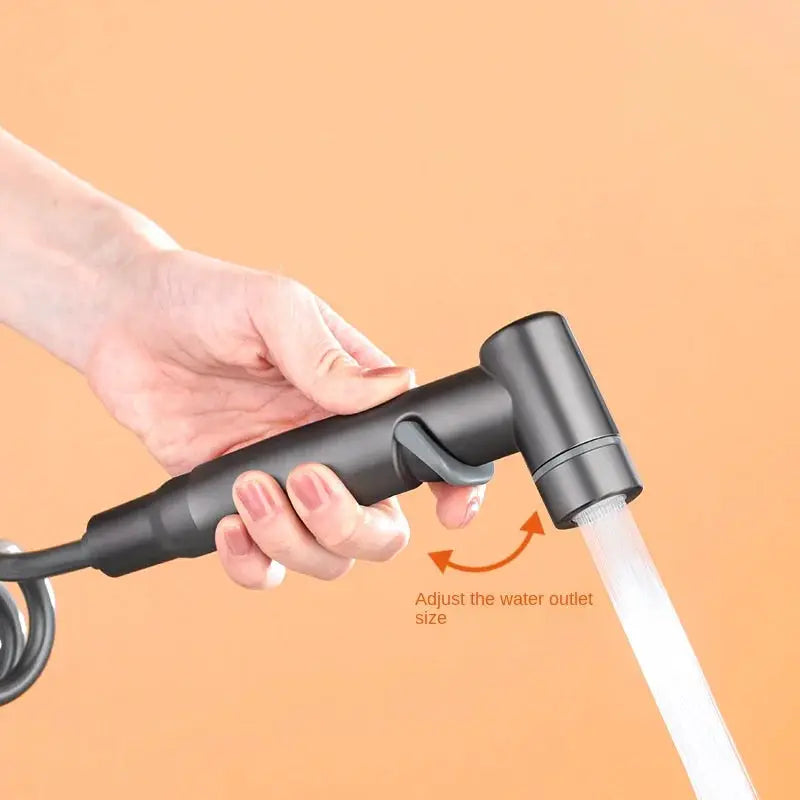 Hygienic shower bidet sprayer by Simples Market, black handheld with adjustable water outlet