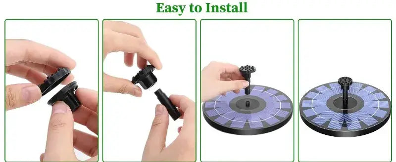 Simples Market outdoor solar fountain pump kit with 6 nozzles for garden pond