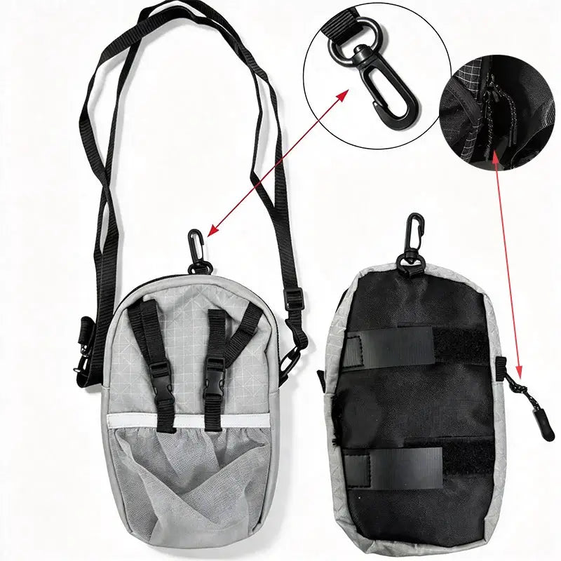 Waterproof Smartphone Pouch And Water Bottle Attachment For Backpack Shoulder Strap Hiking Camping Lightweight