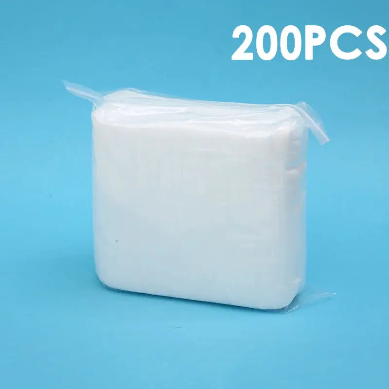 Dust removal paper mop pads, sealed plastic-wrapped 200-pack, disposable electrostatic cleaning cloths in white