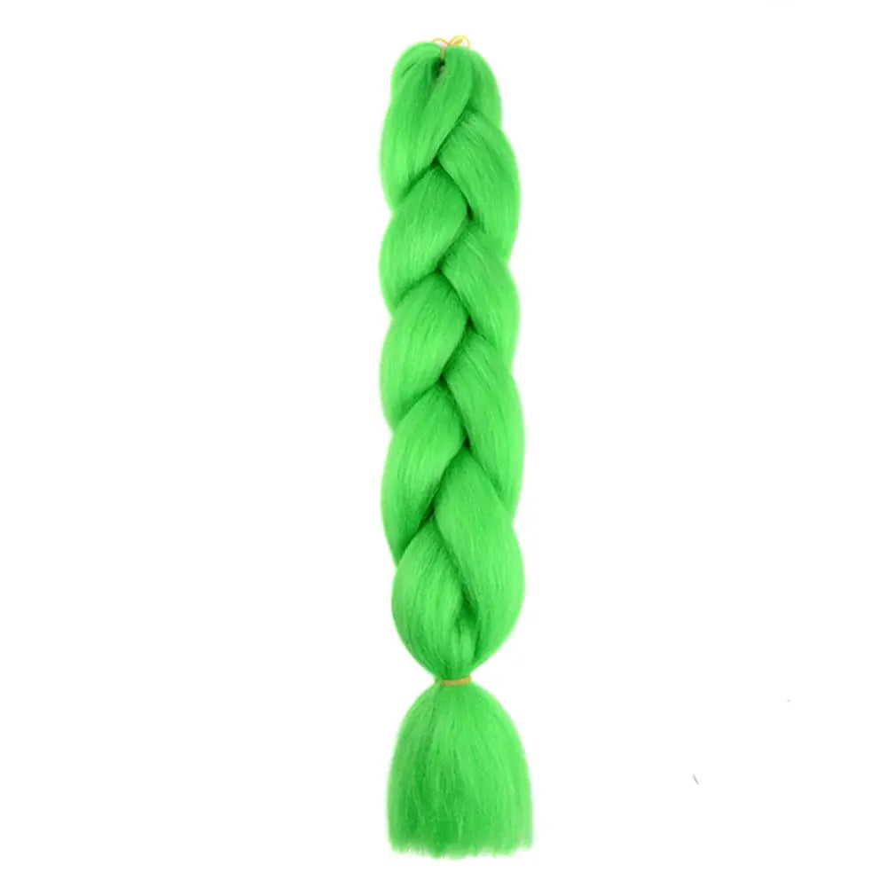 Simples Market 24in neon green jumbo braiding hair synthetic crochet braid extension
