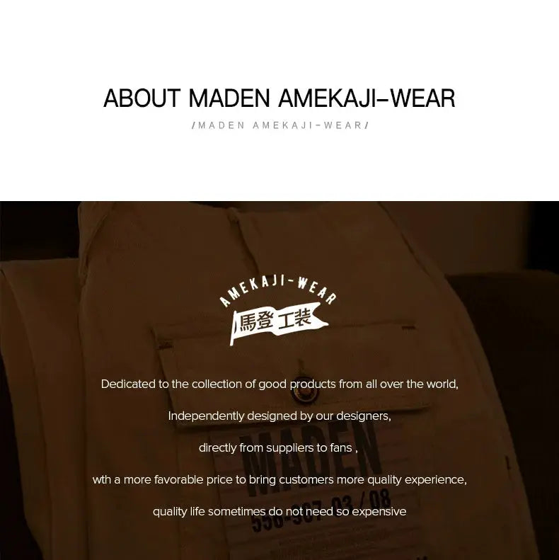 Maden Vintage 11.2oz white cottonseed-hull jeans, men's casual loose-fit straight trousers, Simples Market