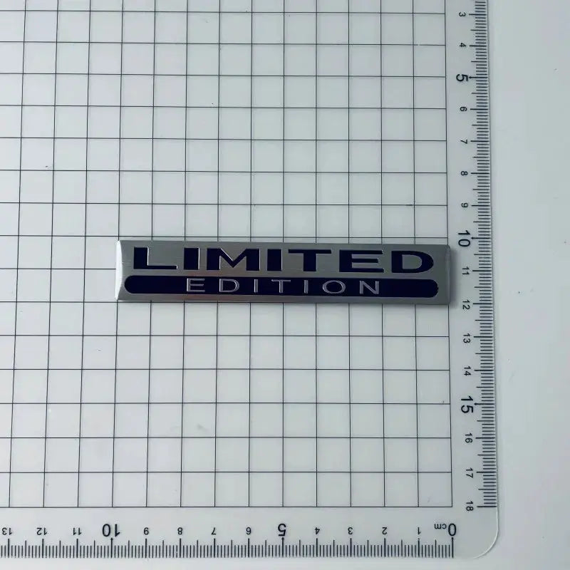 3D Metal Aluminium Silver Black Logo Emblem Badge for Car Fender and Trunk Universal Fit Limited Edition