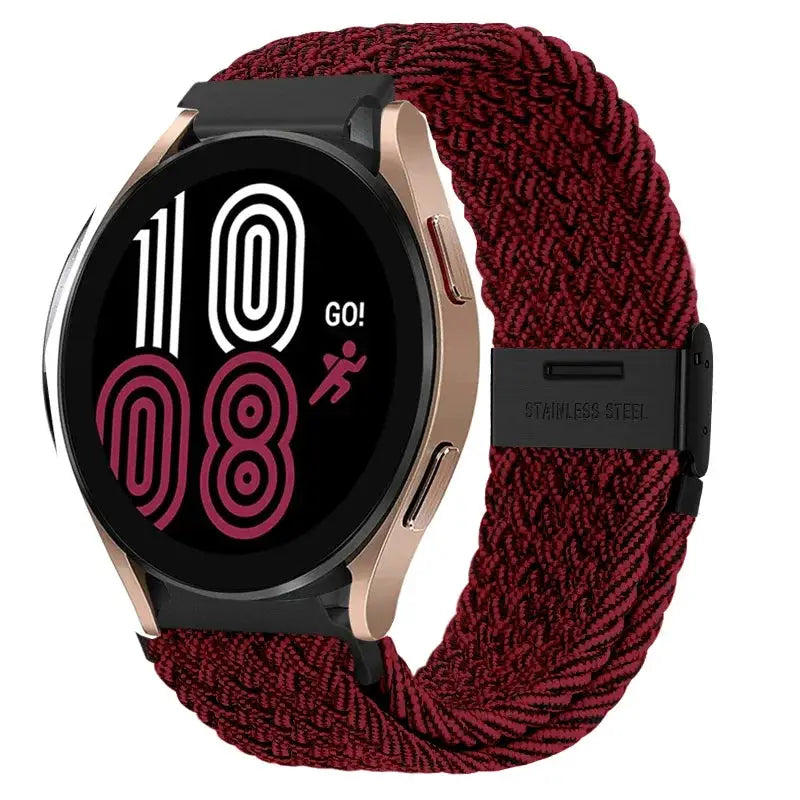 20mm 22mm Nylon Band for Samsung Galaxy Watch 6 5 4 40/44mm 5Pro Active 2 Gear S3 Braided Elastic Bracelet for Huawei GT2/3 4Pro